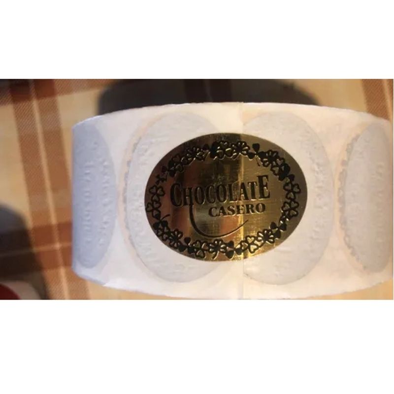 GENERICO - Sticker Alfajor X 100 Unid Chocolate Casero Dorado