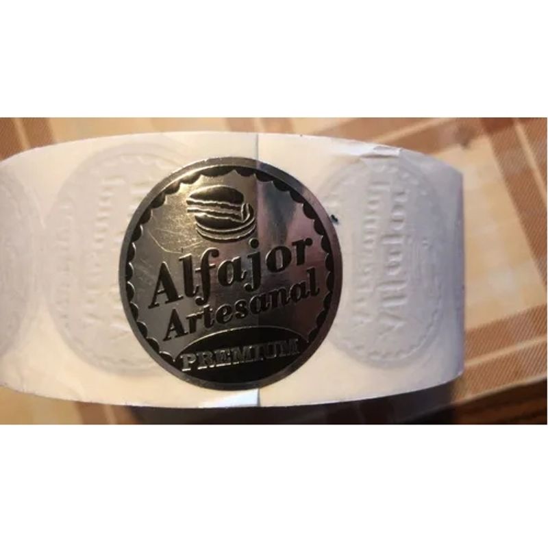 GENERICO - Sticker Alfajor X 100 Unid Alfajor Plateado