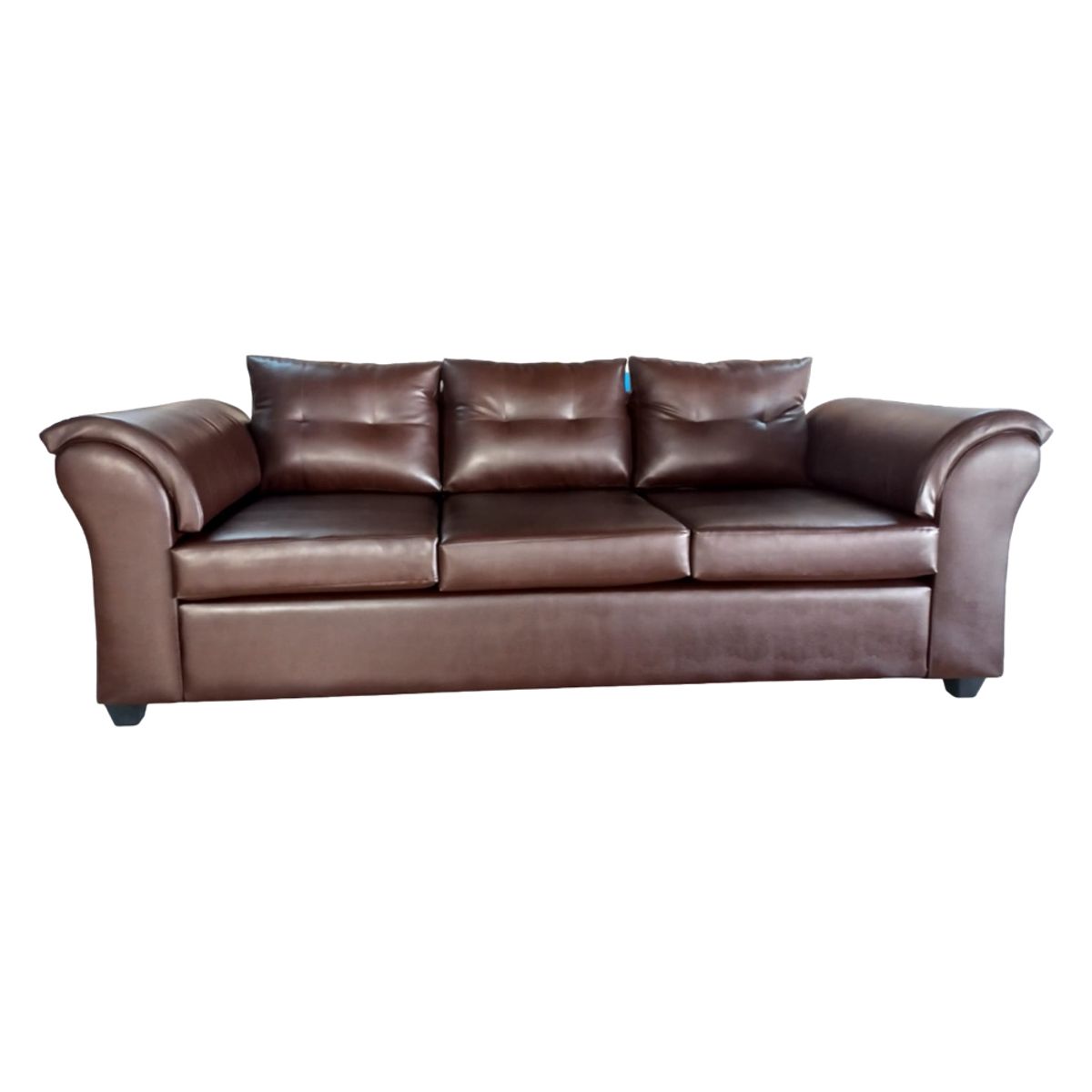 MUEBLERIA LATINA - SOFA 3 CUERPOS MUSTANG PU FRANCE BROWN
