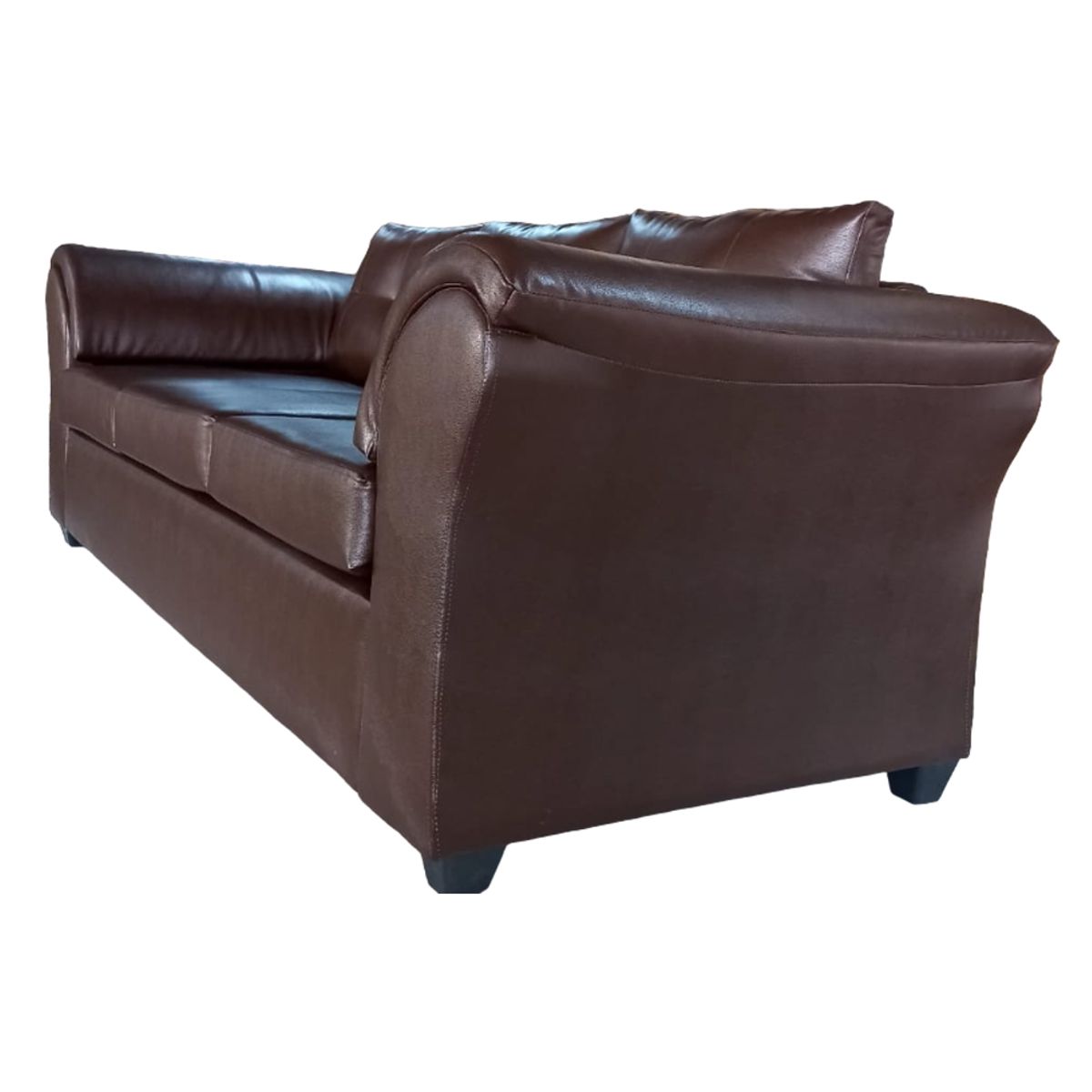 MUEBLERIA LATINA - SOFA 3 CUERPOS MUSTANG PU FRANCE BROWN
