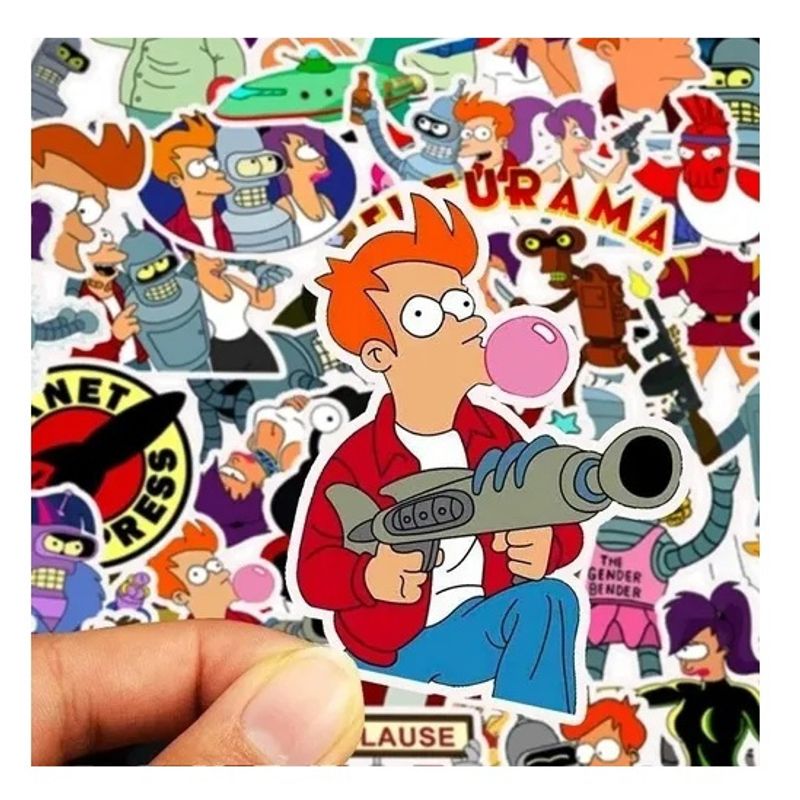 GARSIL - 50 Stickers Futurama - Etiquetas Autoadhesivas