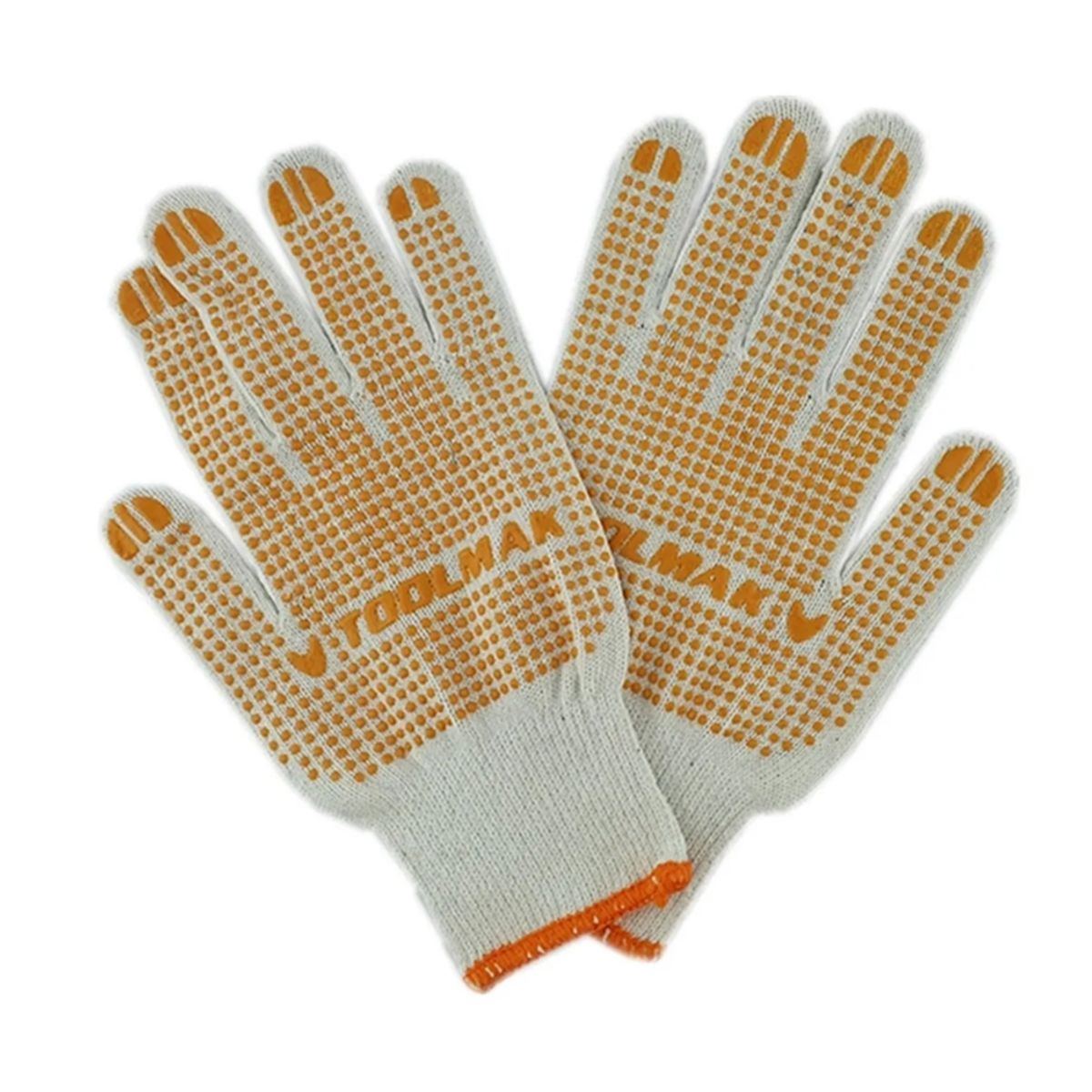 GENERICO - Pack 12 Pares De Guante De Hilo Palma Antideslizante Toolmak