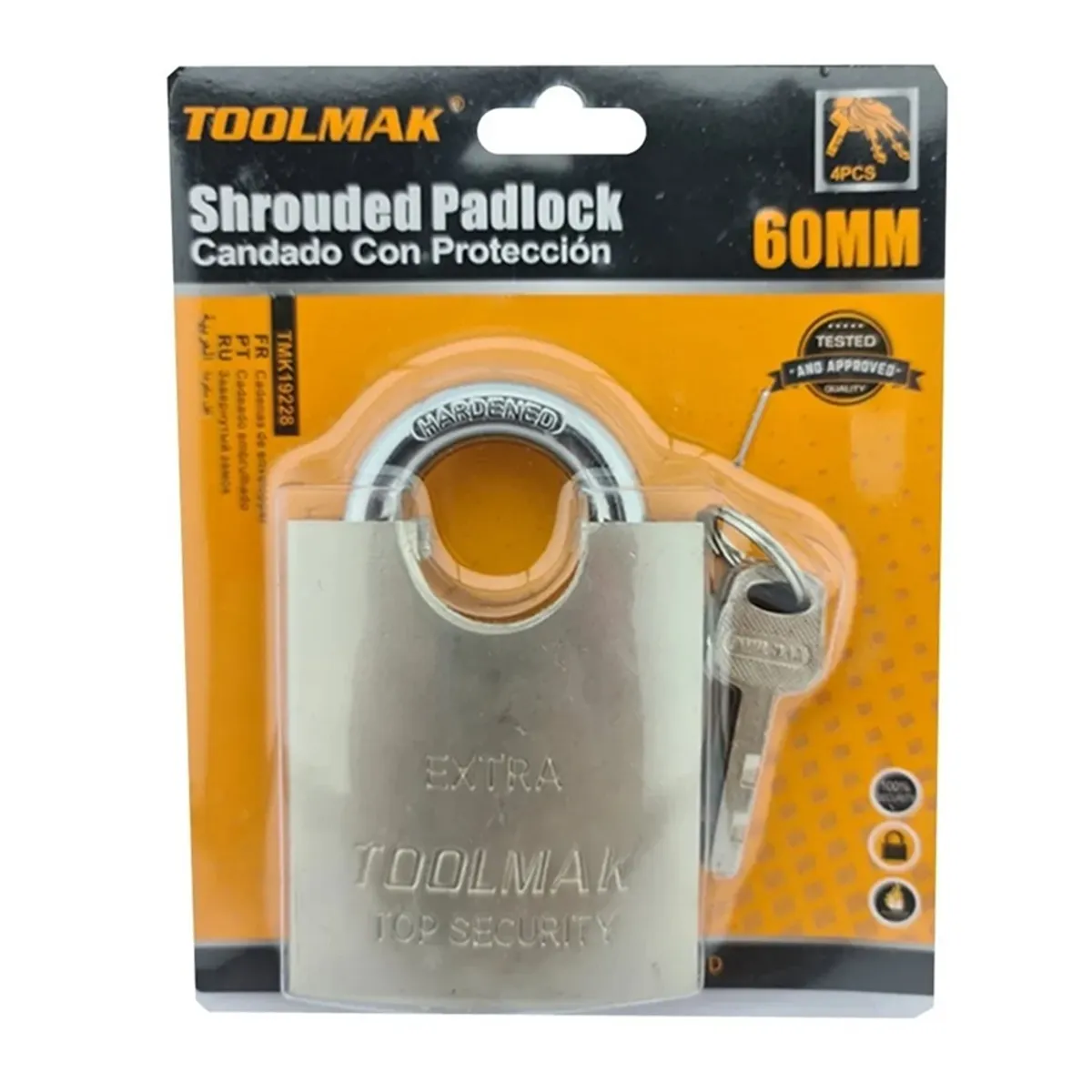 GENERICO - Candado De Seguridad Con Proteccion Acero 60mm Toolmak