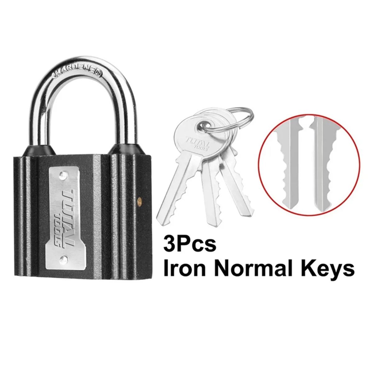 TOTAL TOOLS - Candado De Seguridad 75 Mm Con 3 Llaves