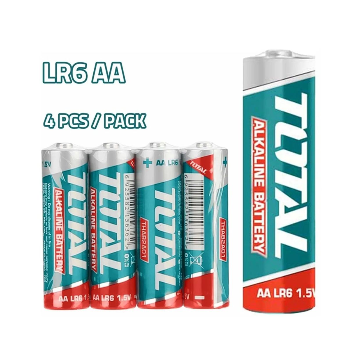 TOTAL TOOLS - Pilas Aa 1.5v Alcalina 4 Unidades