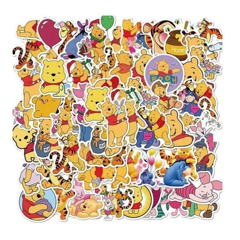 GARSIL - 50 Stickers Winnie Pooh - Etiquetas Autoadhesivas