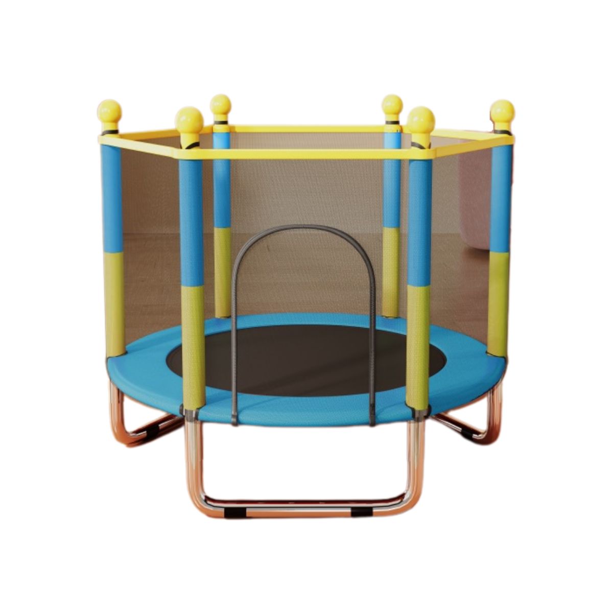 CRUSEC - Mini Trampolin Cama Elastica Pequeña Para Niños Color Azul