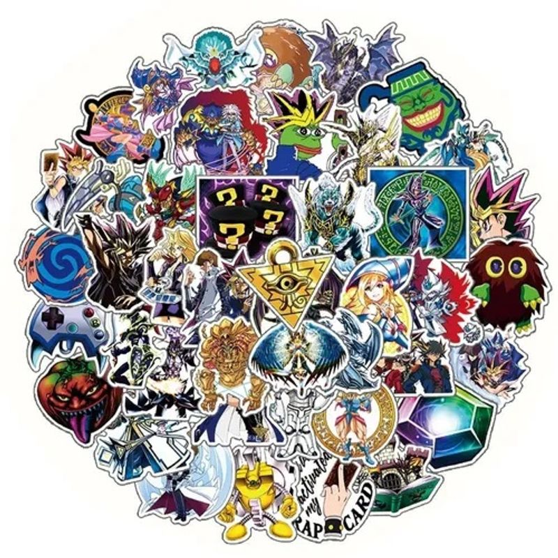GARSIL - 50 Stickers Yu Gi Oh - Etiquetas Autoadhesivas