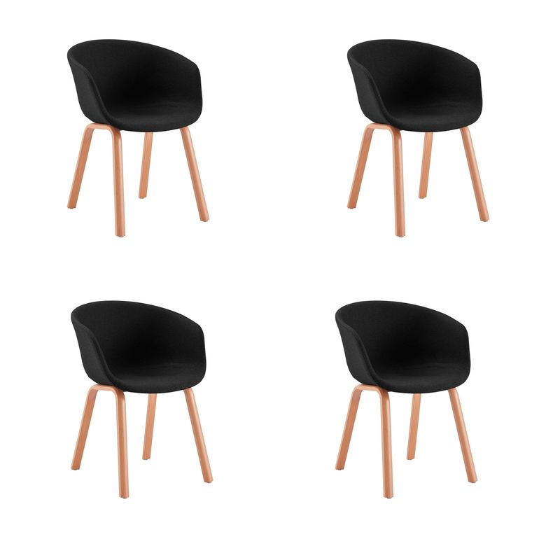 NOVAHUS - Pack 4 Sitial Legna Negro