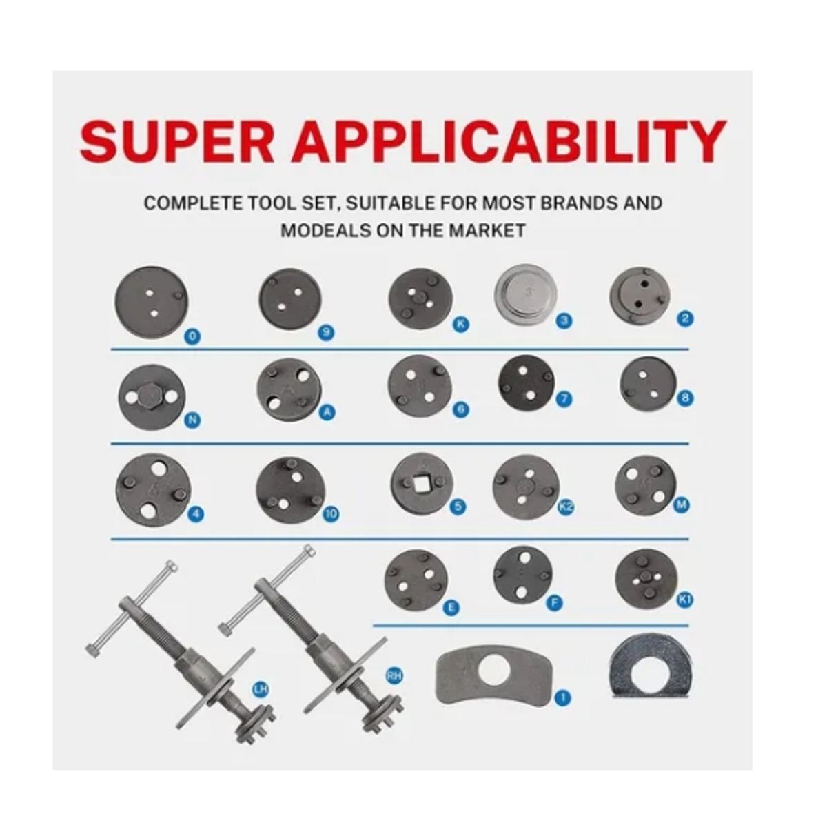 ESHOPANGIE - Kit De Reparación Comprimidor De Pistón De Caliper 21 Piezas