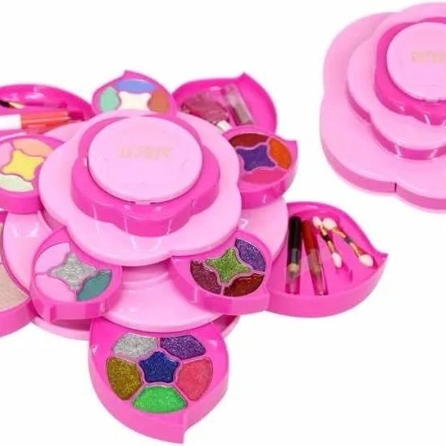 GENERICO - Maquillaje Infantil lavable no tóxico diseño flor 19 tonos