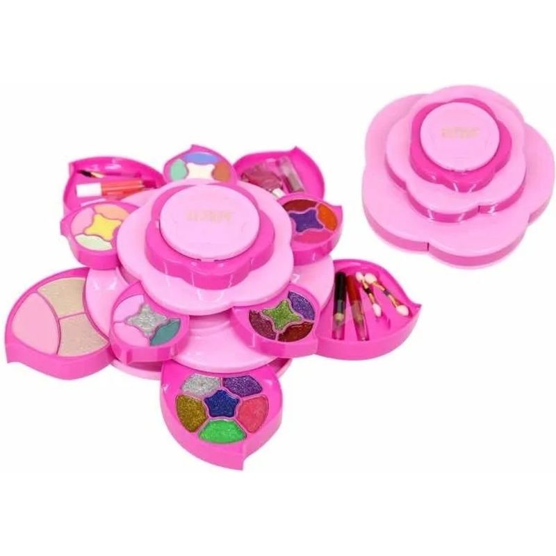 GENERICO - Maquillaje Infantil lavable no tóxico diseño flor 19 tonos