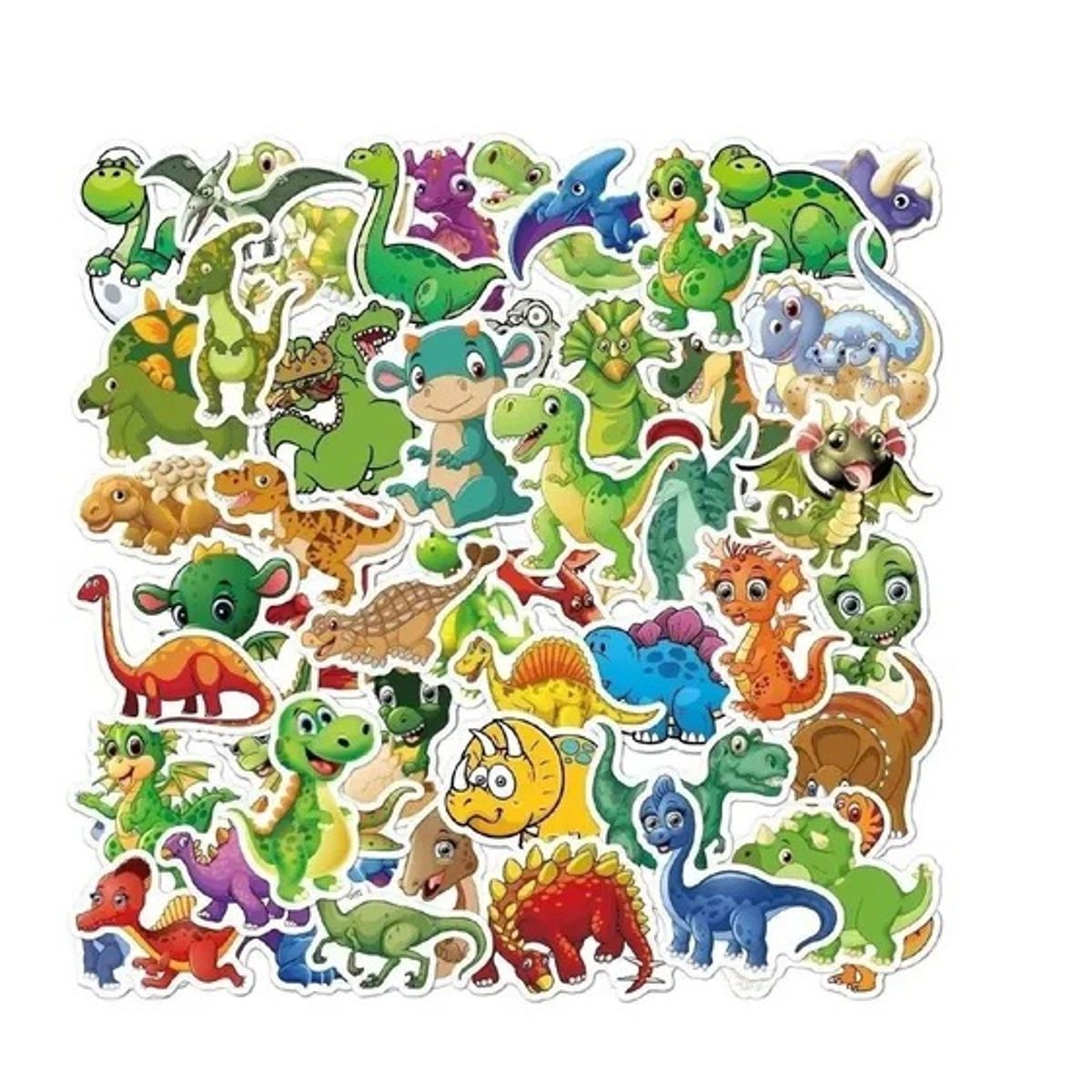 GARSIL - 50 Stickers Dinosaurio Bebé - Etiquetas Autoadhesivas