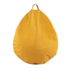 GENERICO - Pouf Pera Infantil Amarilla Eco Cuero 50x50x50 cm Máxima Design
