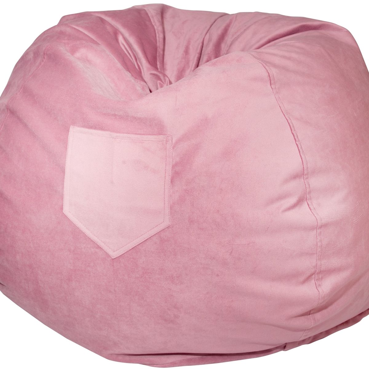 GENERICO - Pouf Pera Palo de Rosa Felpa 100x80x80 cm Máxima Design.