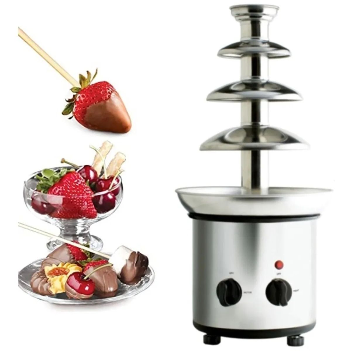 GENERICO - Cascada De Chocolate Maquina Derretir Chocolate Fondue Acero