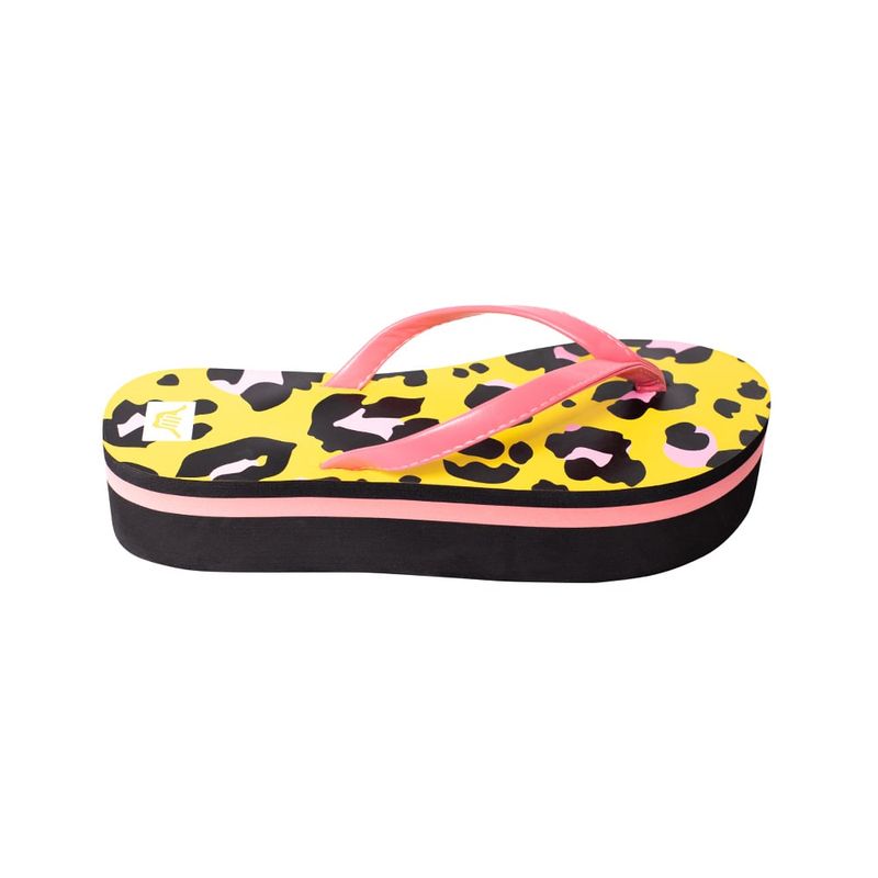 HANG LOOSE - Sandalias Mujer Hawaianas Animal Print C/Plataforma Amarillo Hang Loose