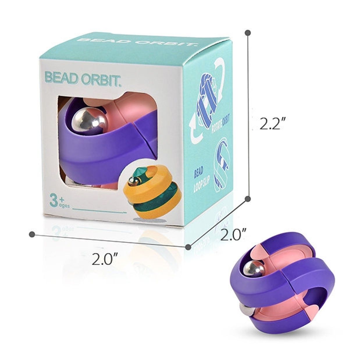 PANGUI TOYS - Juguete Antiestrés Bead Orbit Fidget Toy Color Morado