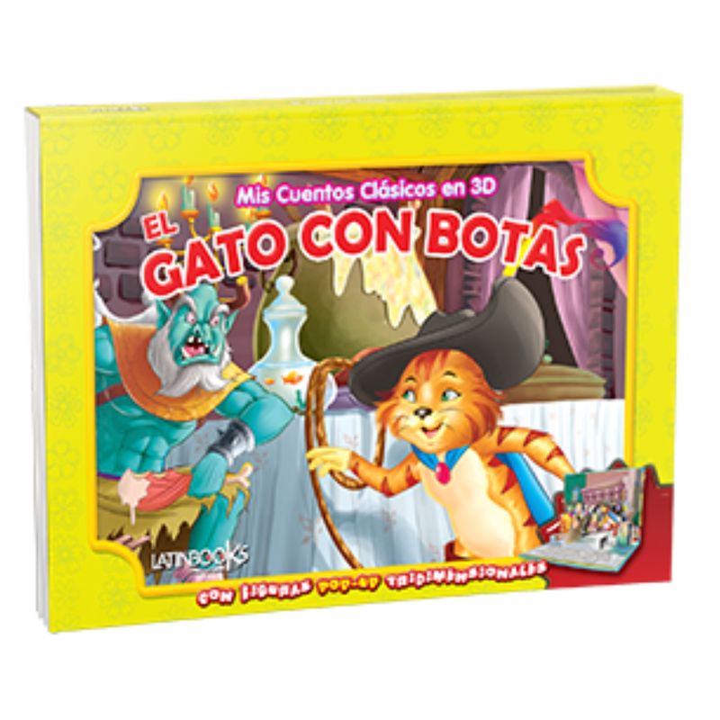 LATINBOOKS - Mis cuentos clásicos en 3D - El Gato con botas Pop up LATINBOOKS