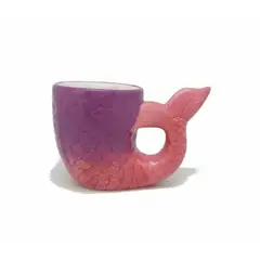 UNIVERSAL - Hermoso Tazón mug con Forma COLA DE SIRENA LILA