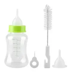 GENERICO - Kit Mamadera 150ml Con Cepillo Limpiador Para Cachorros