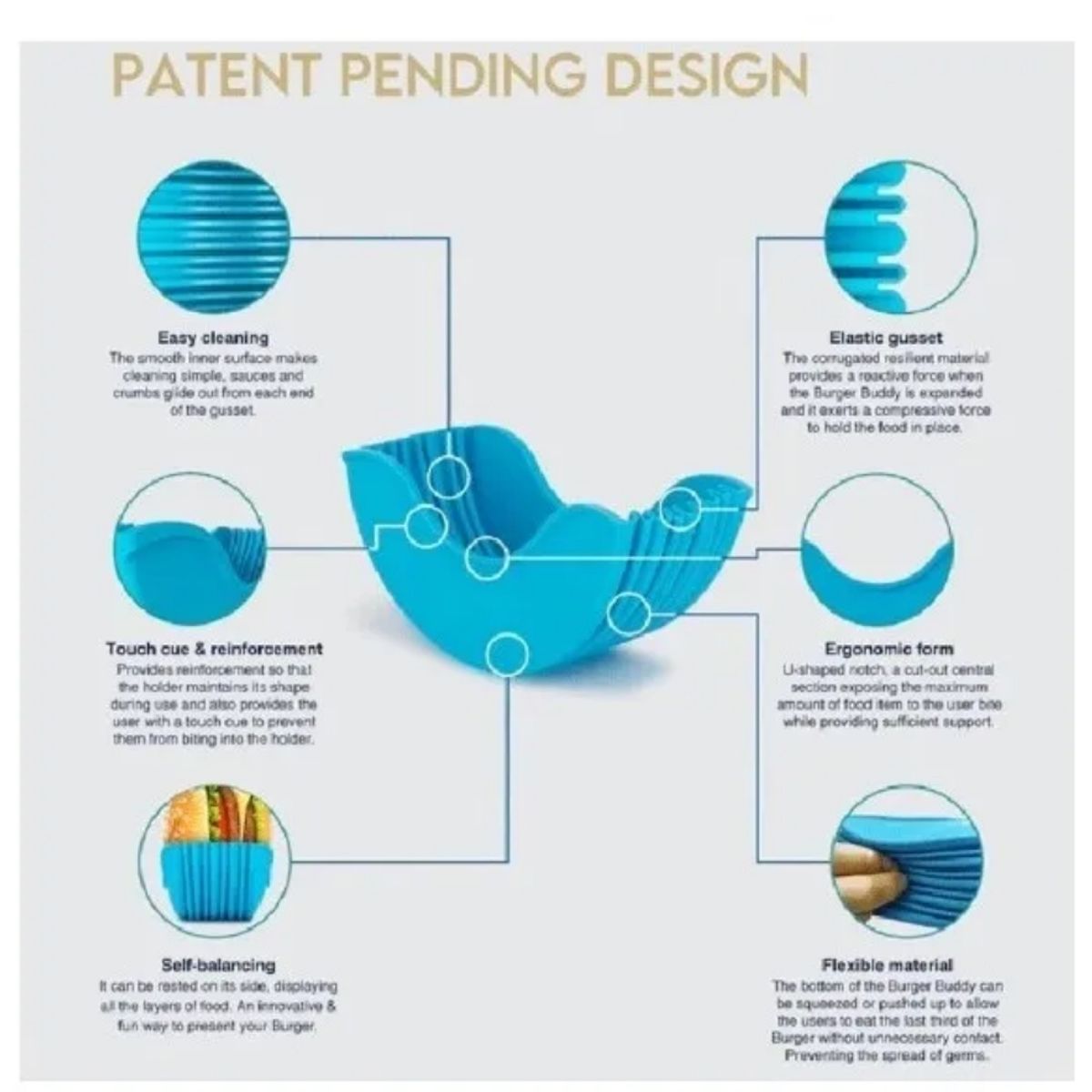 GENERICO - Porta Hamburguesa Reutilizable
