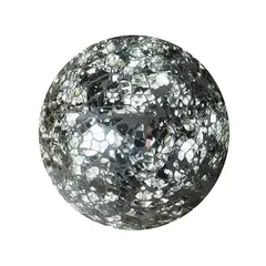 MSA MUEBLES SANTA ANA - ESFERA DECORATIVA NEGRO PLATA ( 10 x 10 cm)