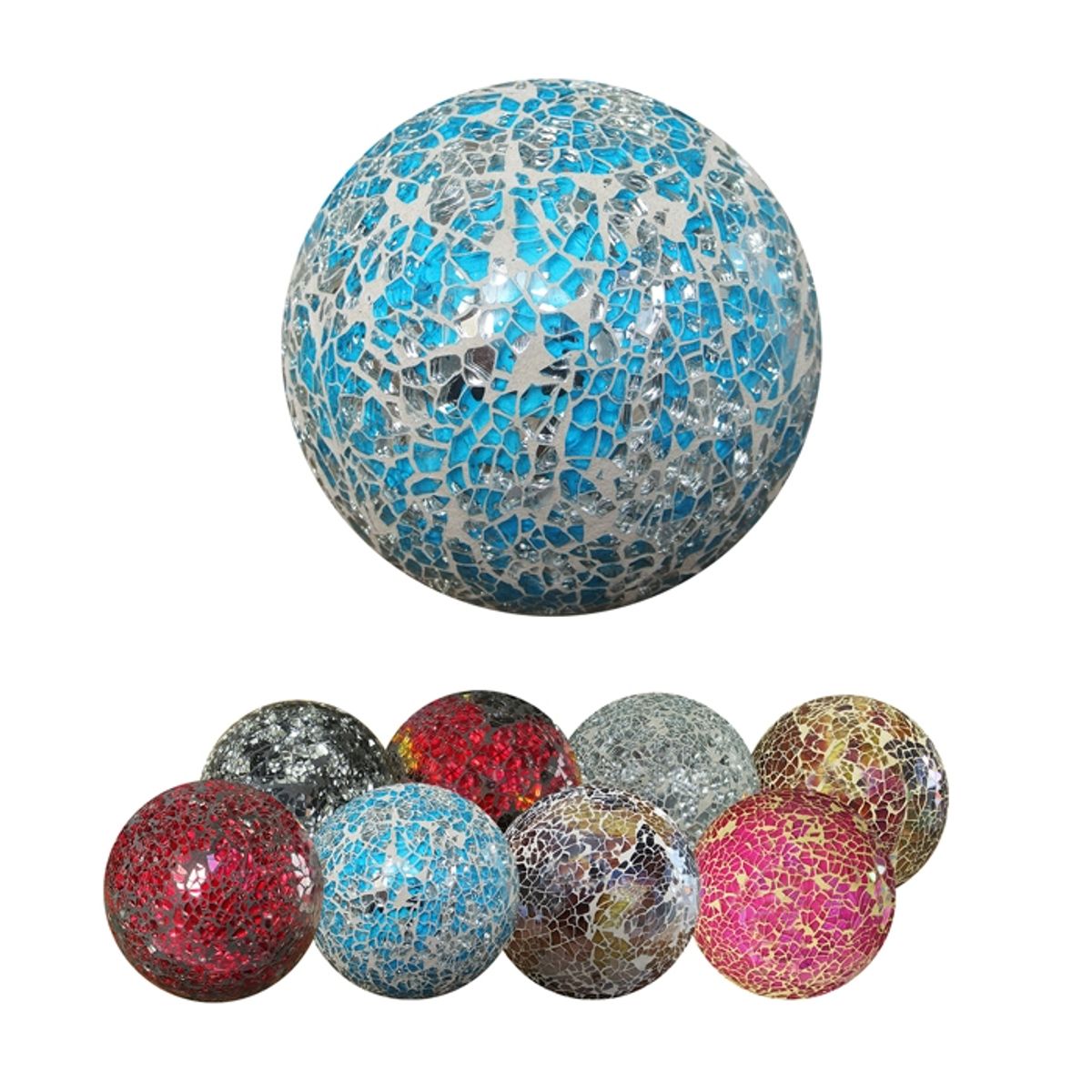 MSA MUEBLES SANTA ANA - ESFERA DECORATIVA CELESTE (10 x 10 cm)