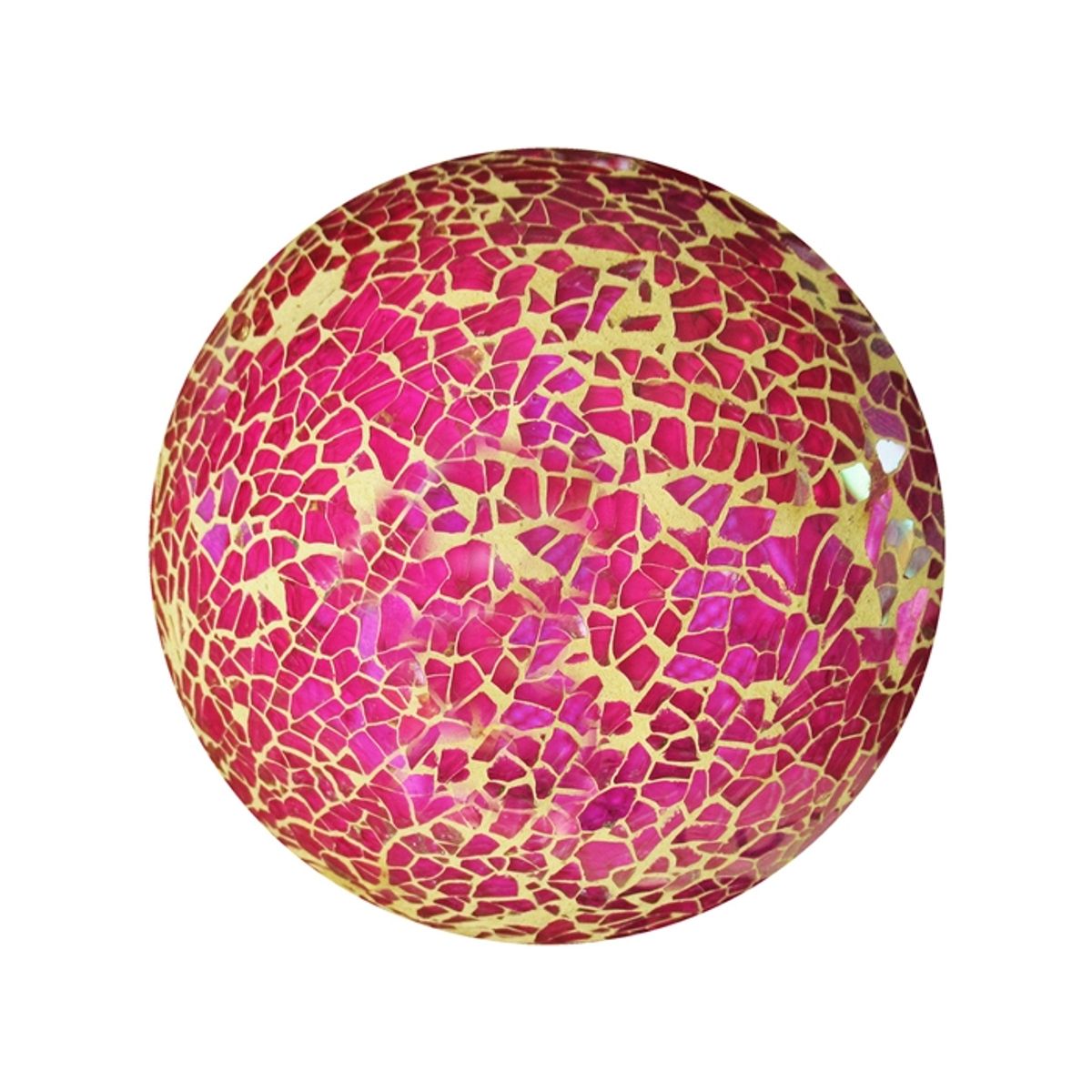 MSA MUEBLES SANTA ANA - ESFERA DECORATIVA ROJO DORADO ( 10 x 10 cm)
