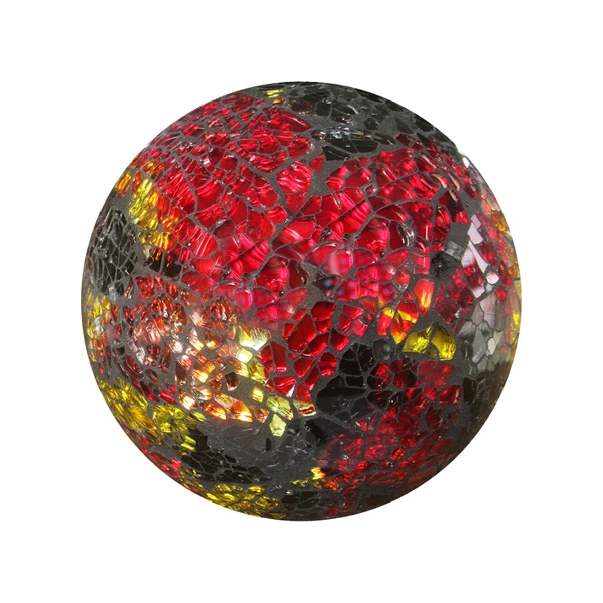 MSA MUEBLES SANTA ANA - ESFERA DECORATIVA ROJO NEGRO ( 10 x 10 cm)