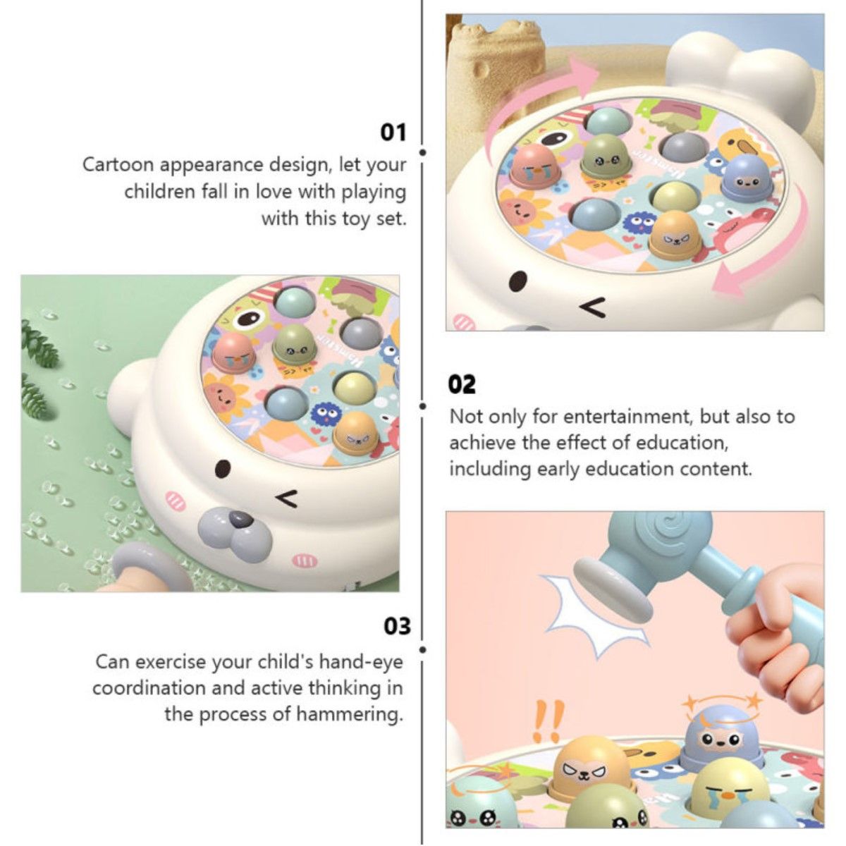 MUNDO ONLINE - Juguete Bebe Didactico Interactivo Foca Martillo Luz Sonido