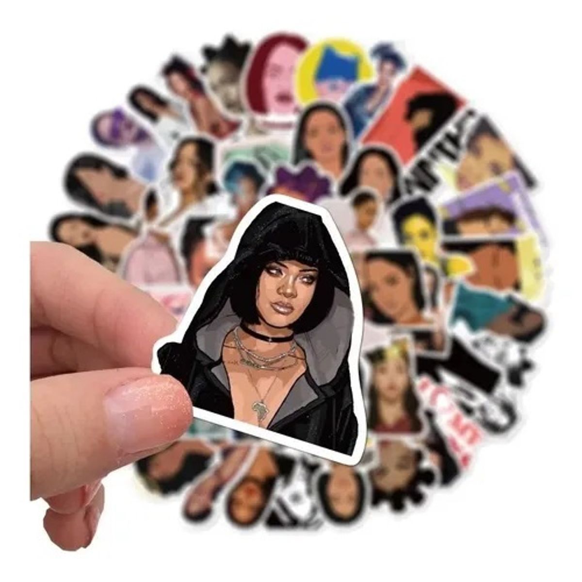 GARSIL - 50 Stickers Rihanna - Etiquetas Autoadhesivas