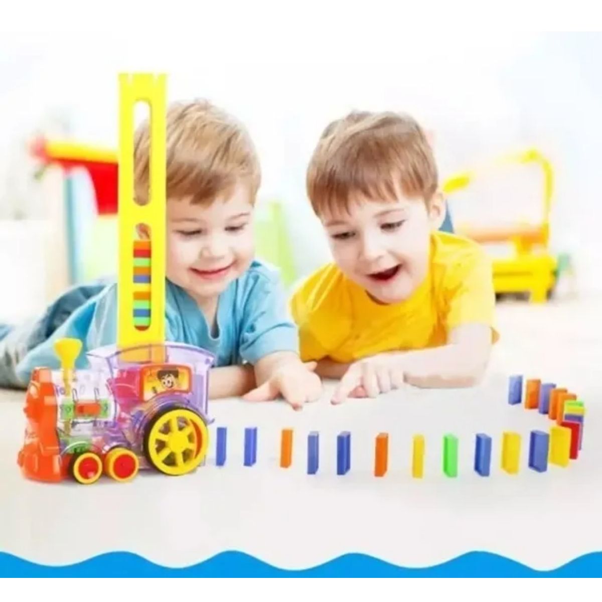 GENERICO - Tren Dominó Para Niños Juego De Bloques De Construcción