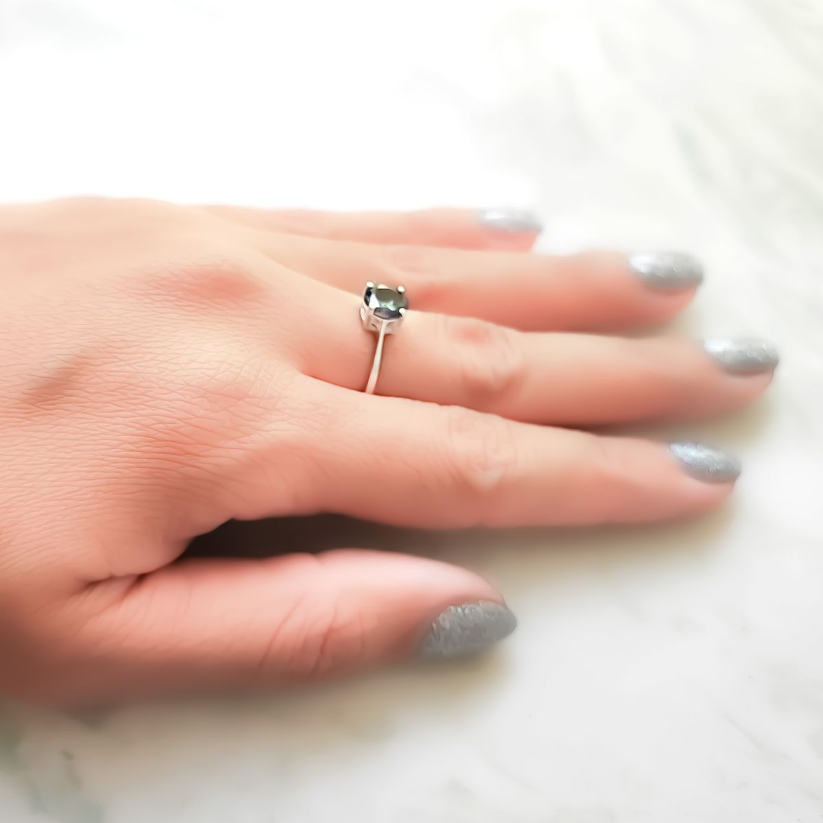 COGGIOLA - Anillo Solitario 4 Grifas Topacio Místico Plata Fina 925