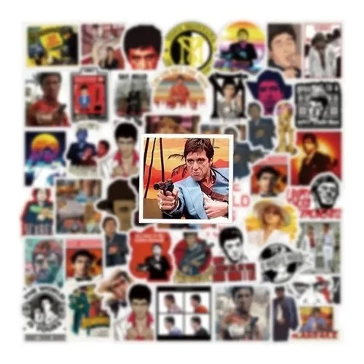 GARSIL - 50 Stickers Scarface - Etiquetas Autoadhesivas