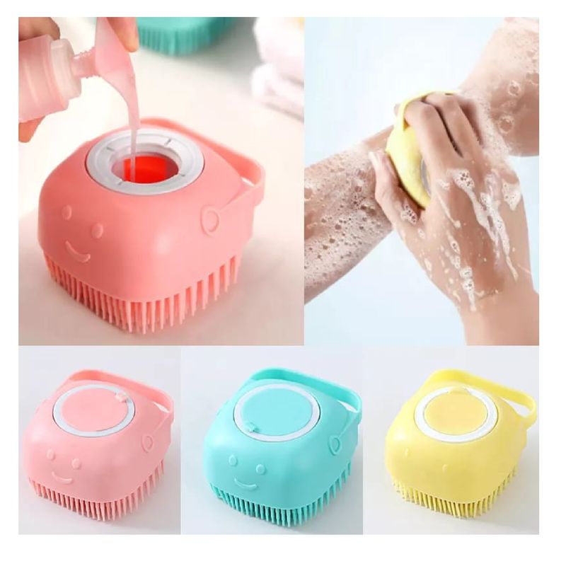 UNIVERSAL - CEPILLO PARA BAÑO CON DISPENSADOR DE JABON COLOR VERDE