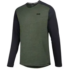 IXS - Jersey Flow X L/S Olive-Solid Black M