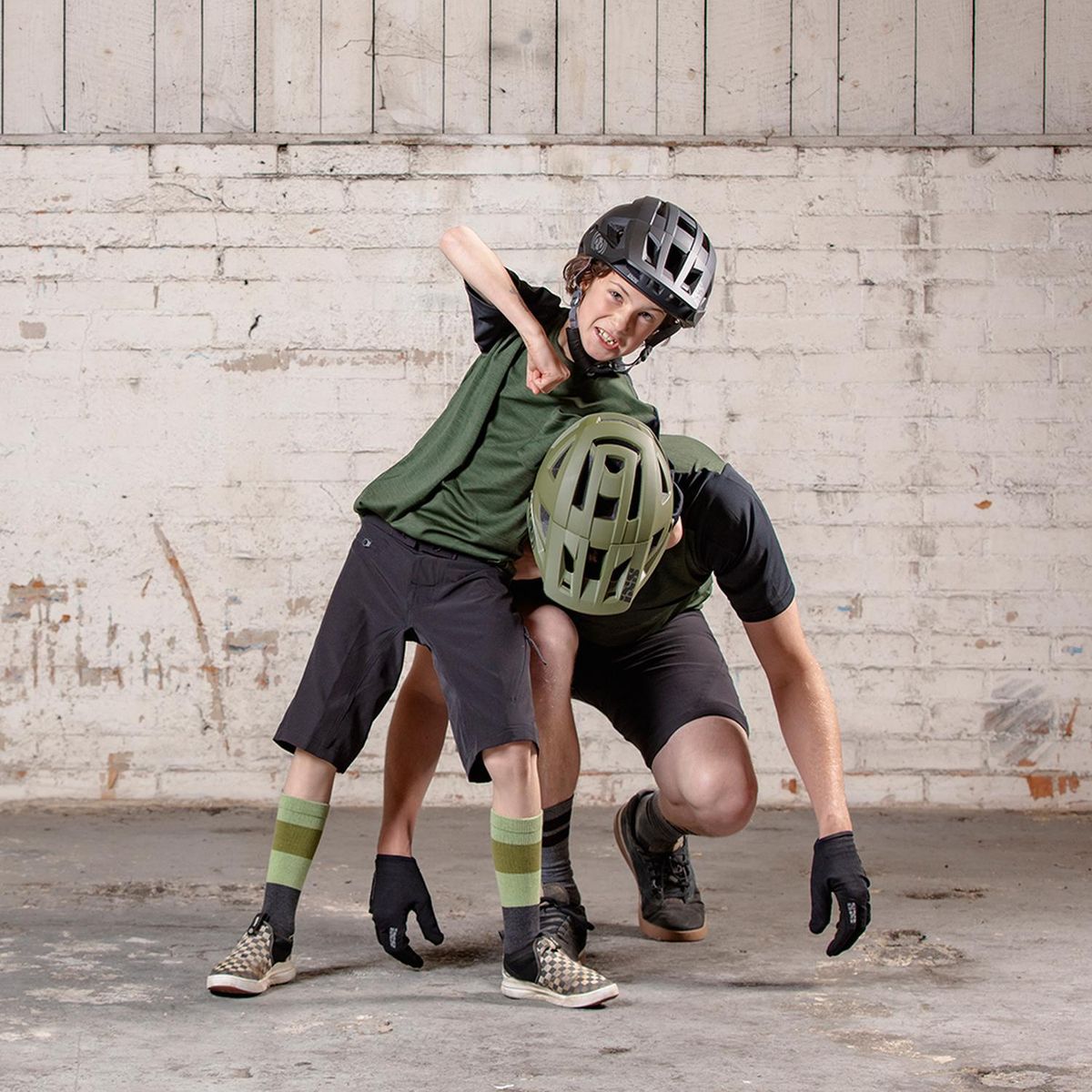 IXS - Jersey Kids Flow X L/S Olive-black KM IXS