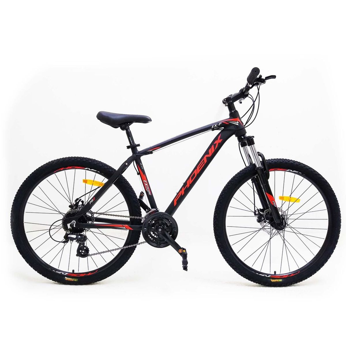 PHOENIX - Bicicleta Phoenix 27.5 MTB 24 Velocidades Negro/Rojo