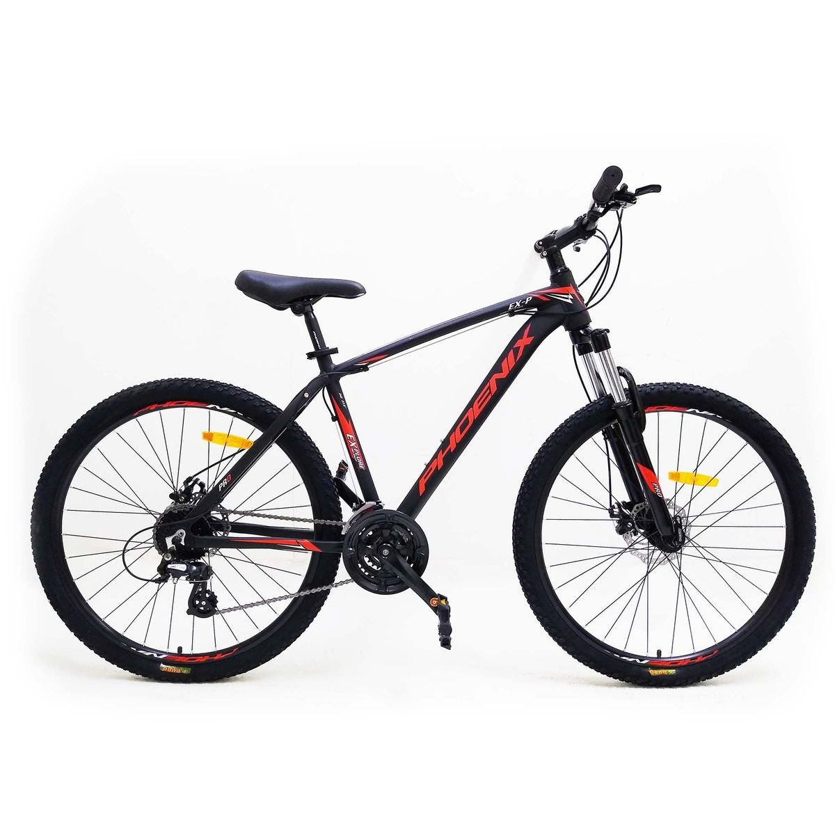 PHOENIX - Bicicleta Phoenix 27.5 MTB 24 Velocidades Negro/Rojo