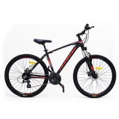 PHOENIX - Bicicleta 27.5 MTB 24 Velocidades Negro/Rojo