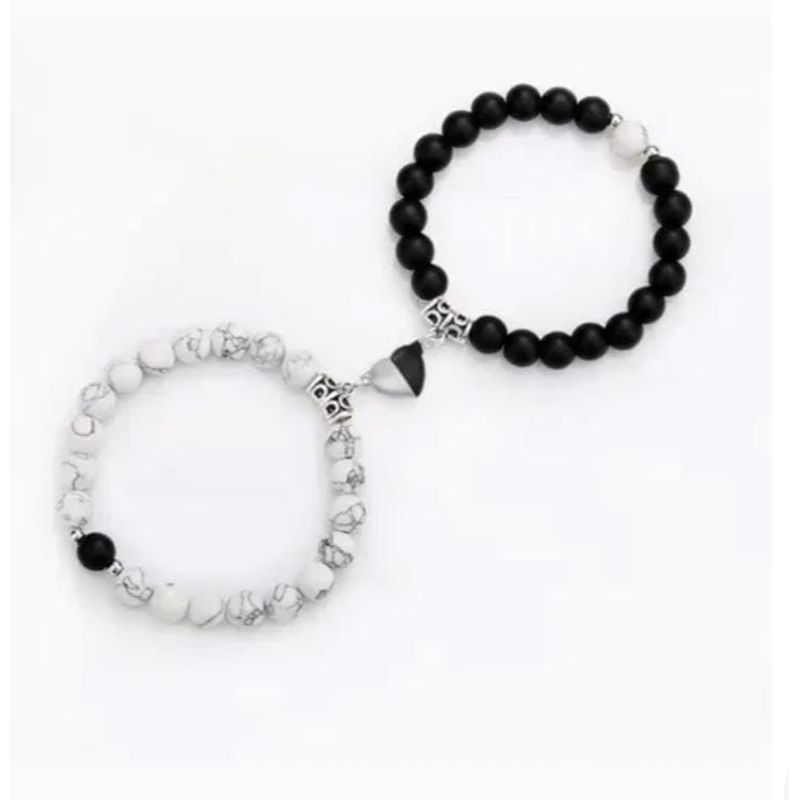 GENERICO - Pulseras Para Parejas Con Imán Corazón Regalo San Valentín
