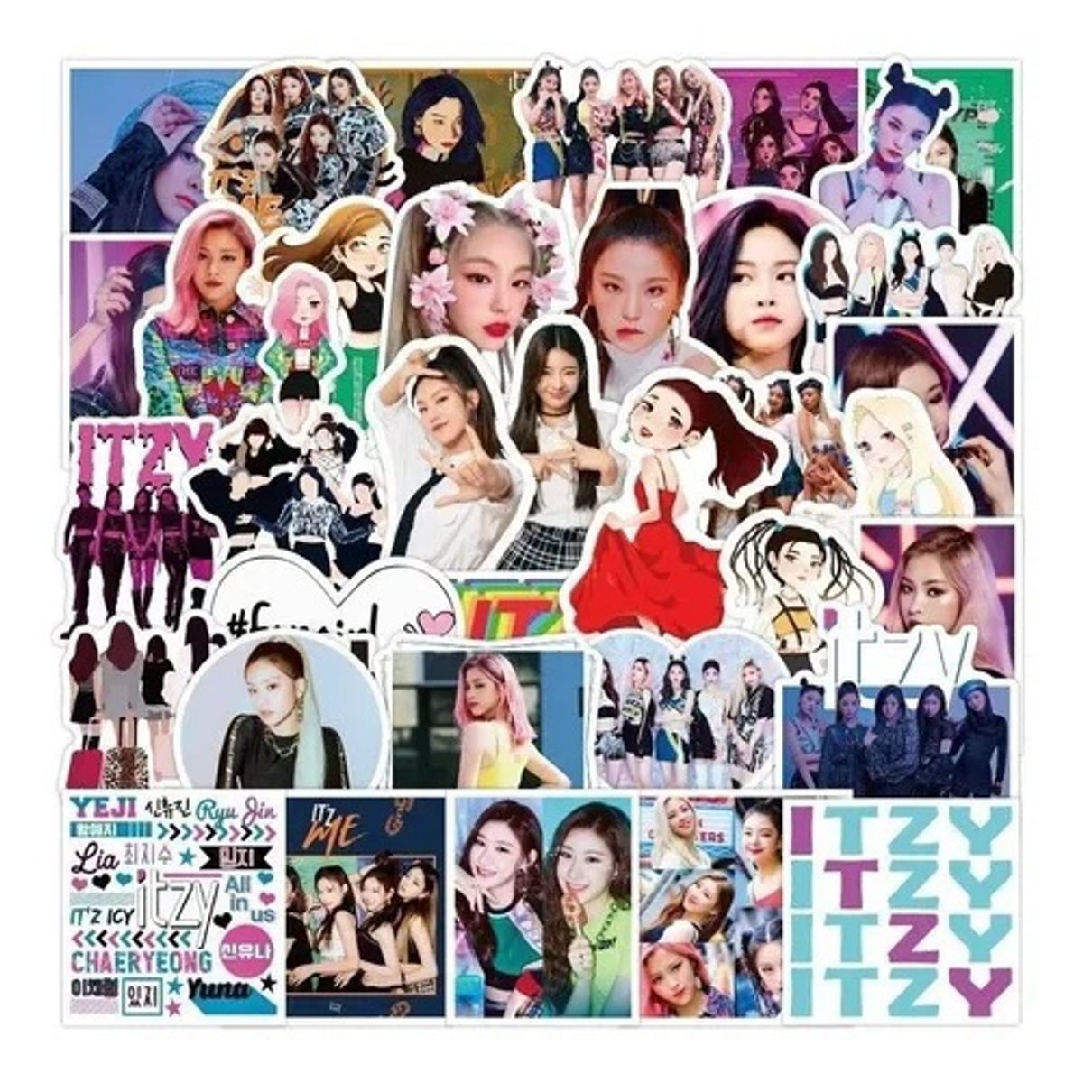 GARSIL - 50 Stickers Itzy - Etiquetas Autoadhesivas