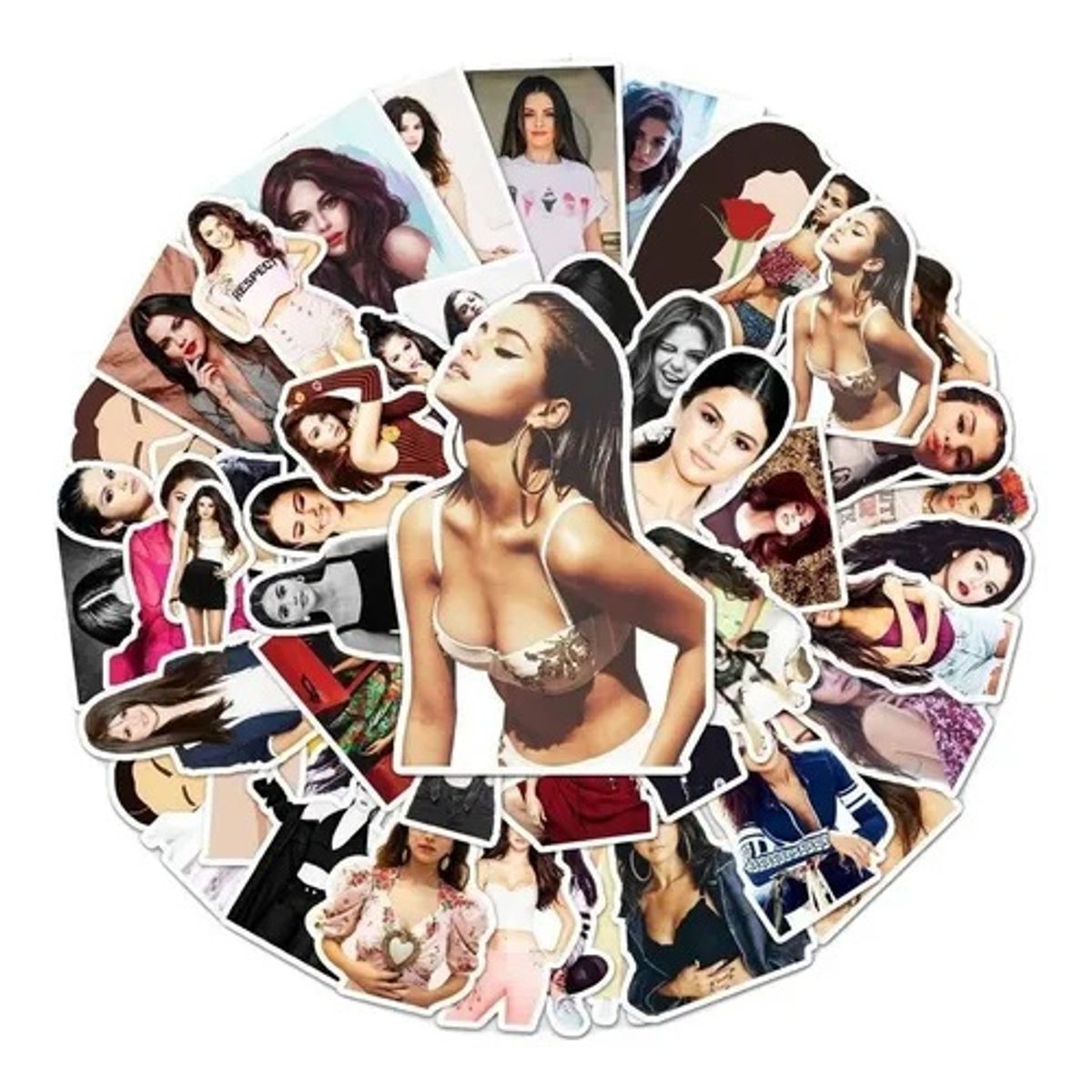 GARSIL - 50 Stickers Selena Gomez - Etiquetas Autoadhesivas