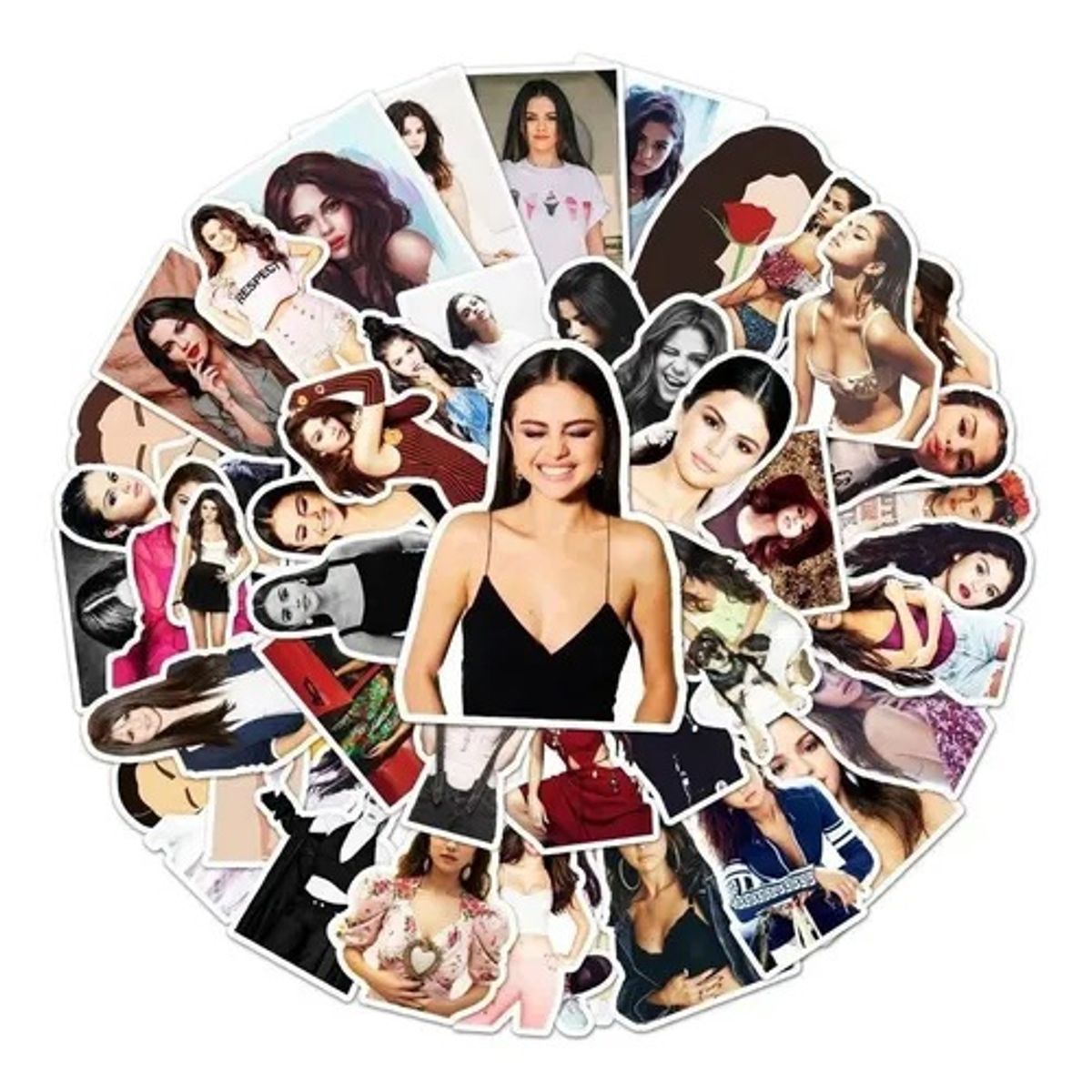 GARSIL - 50 Stickers Selena Gomez - Etiquetas Autoadhesivas