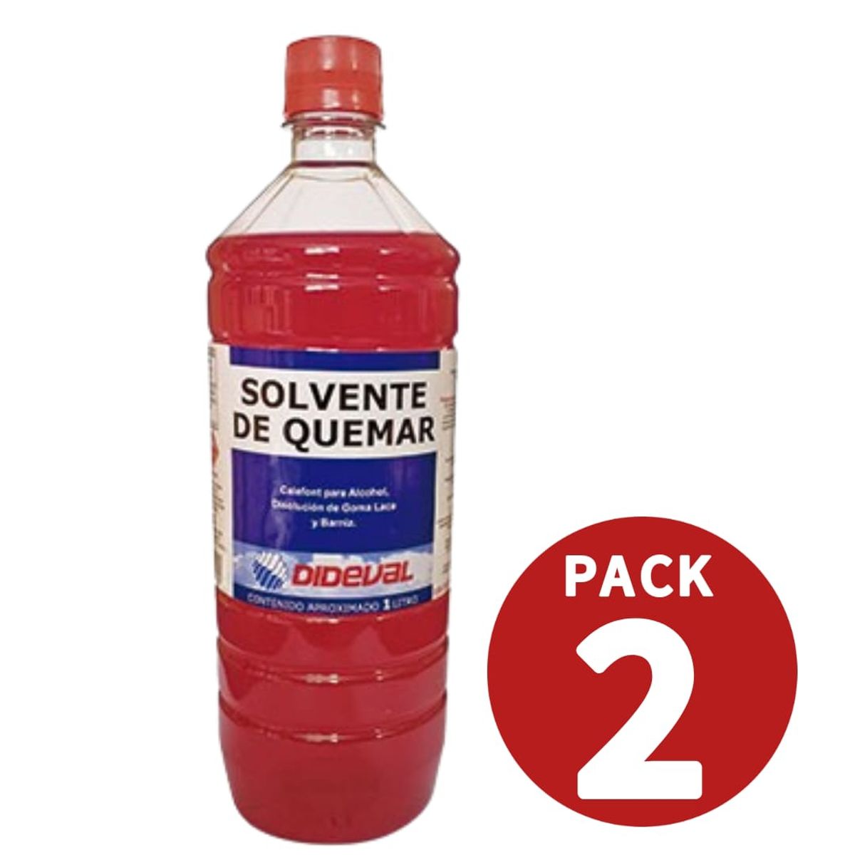 GENERICO - Solvente Para Quemar Dideval Pack 2 Und 1litro Cada Botella