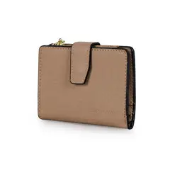 CARVEN - Billetera mujer Briana taupe Paris