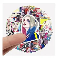 GARSIL - 50 Stickers Harley Quinn - Etiquetas Autoadhesivas