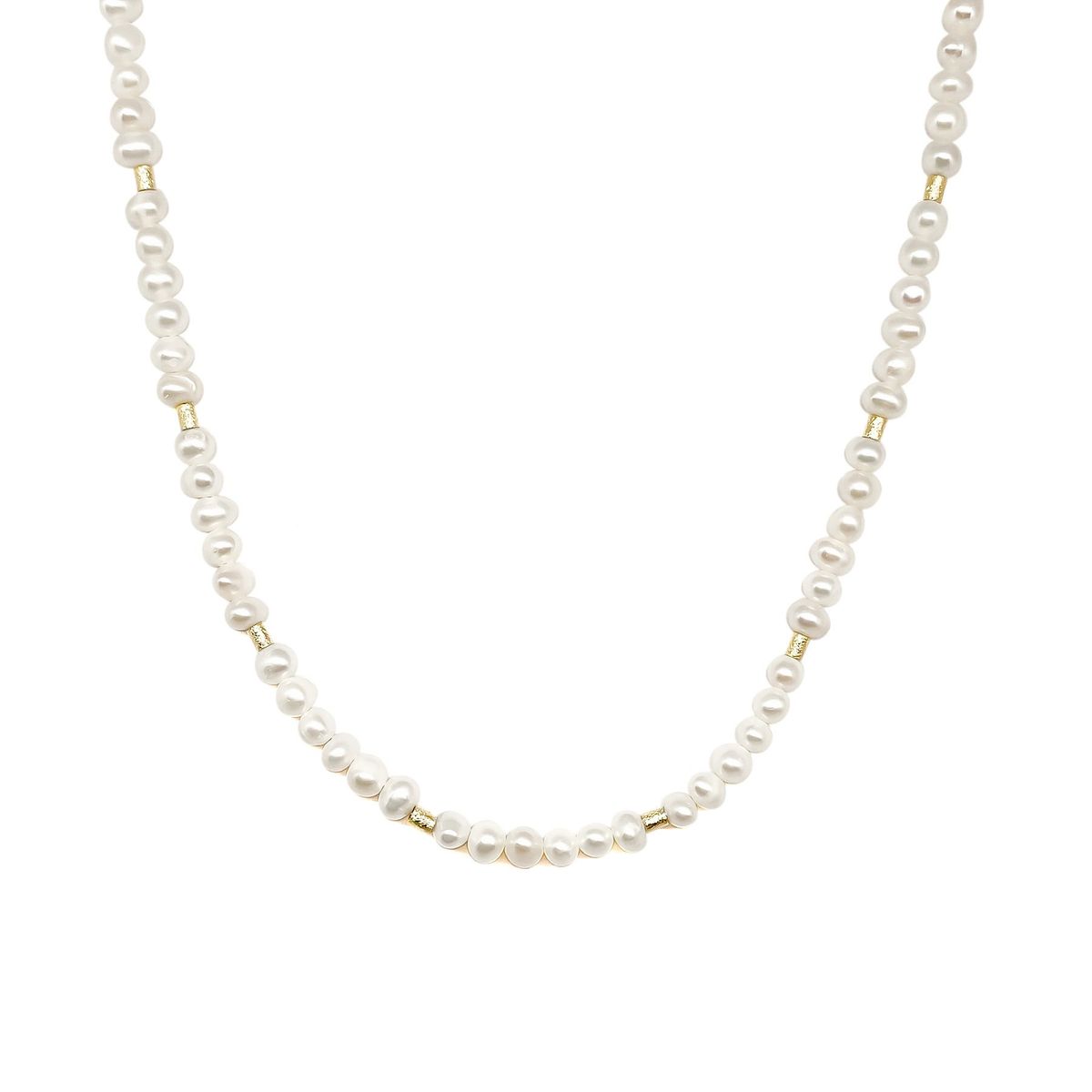 COGGIOLA - Collar Perla De Río Carolina Enchapado Oro 18K