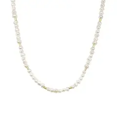 ANDREA COGGIOLA JOYAS - Collar Perla De Río Carolina Enchapado Oro 18K